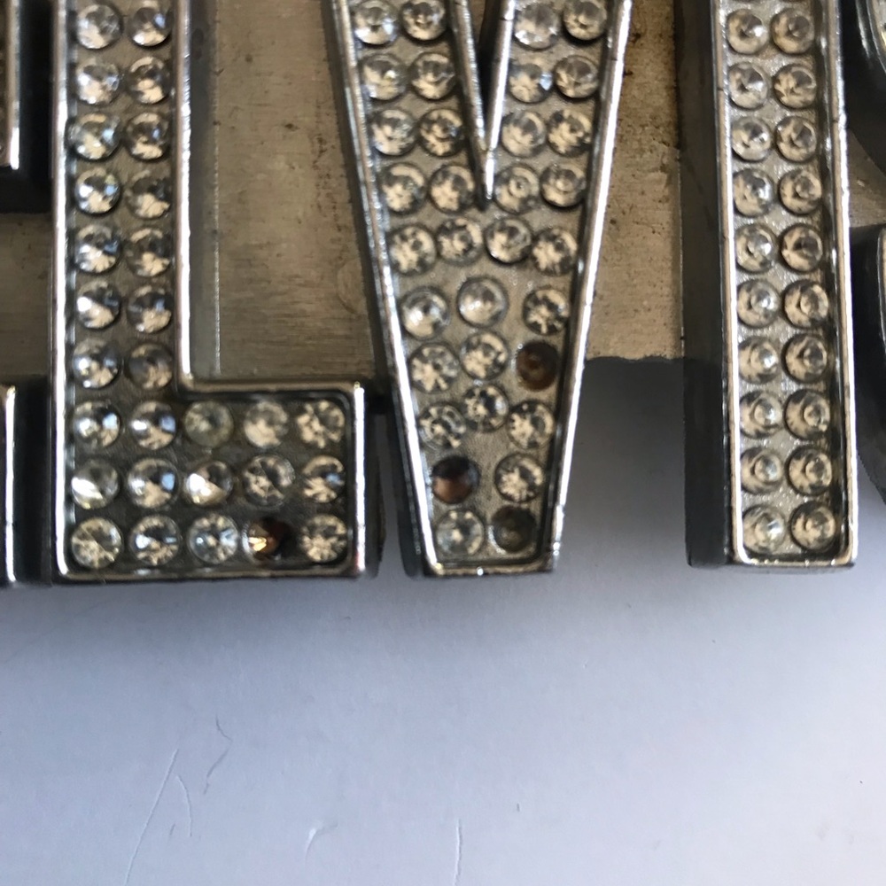 Silver 'ELVIS' Rhinestone Belt Buckle - Picture 4 of 5